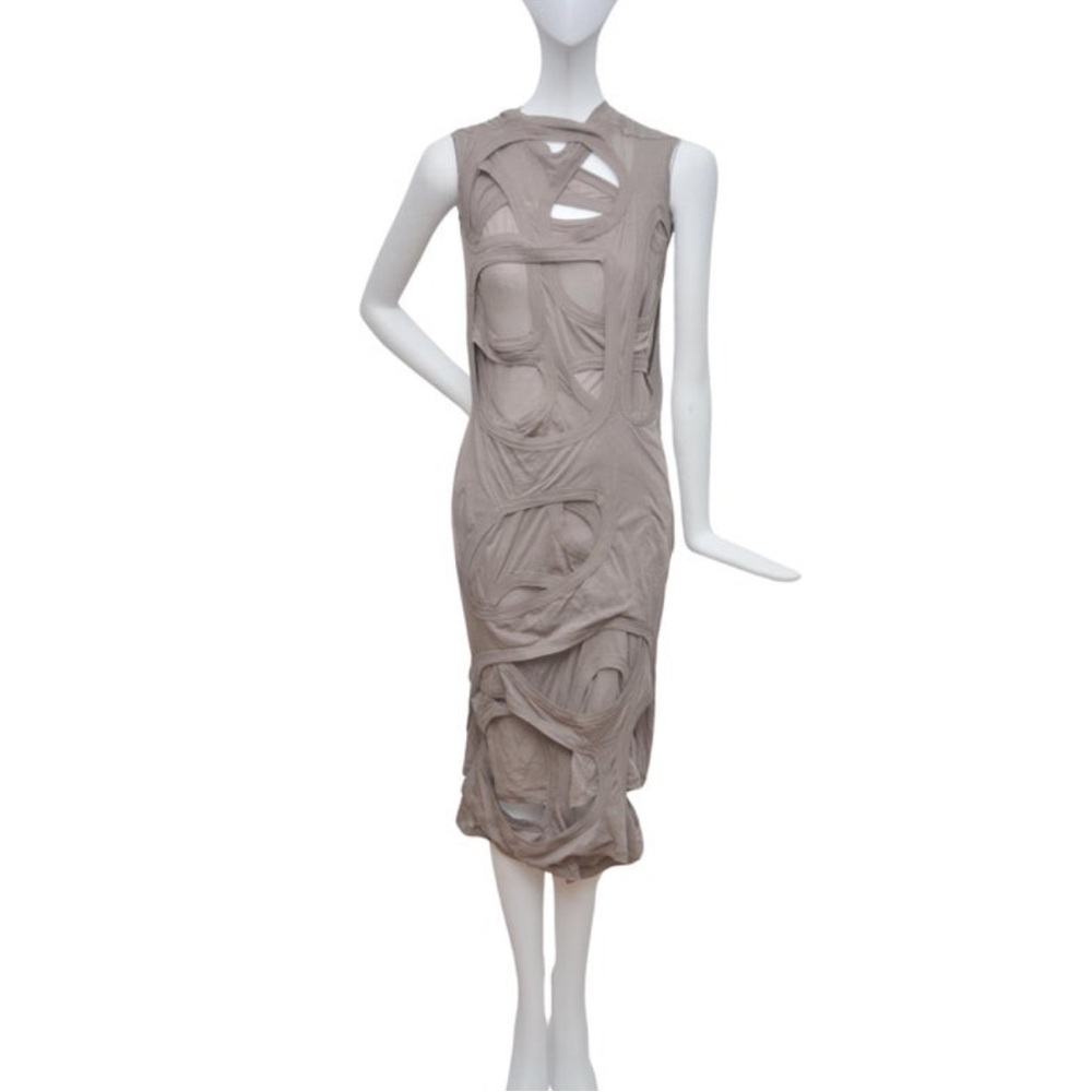 Rick Owens Babel SS19 Mega Membrane Sleeveless Holes Dress – DUST (Runway Piece)